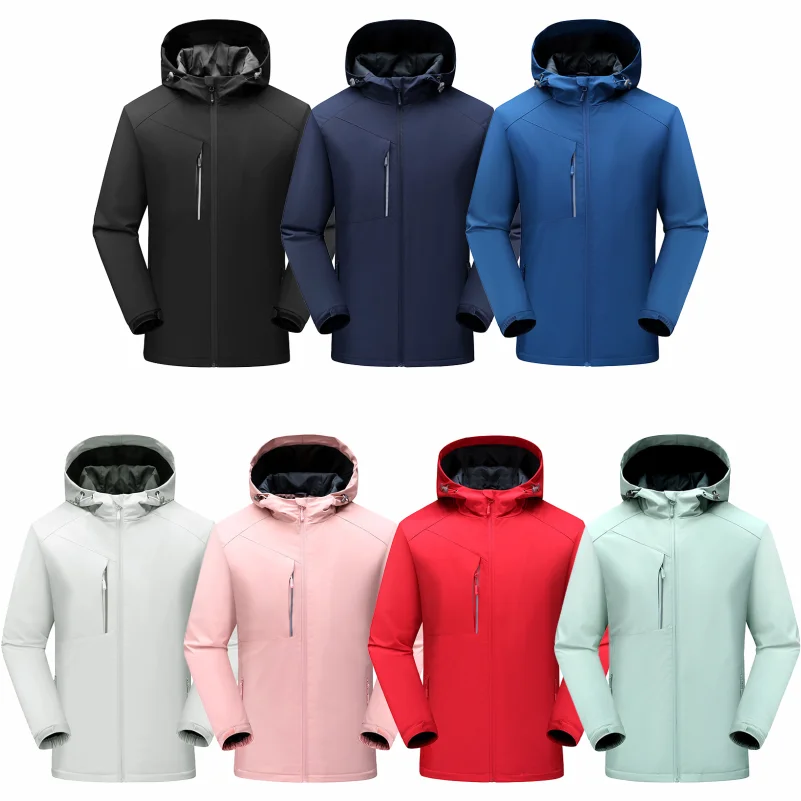 Winter dicke Samt Reiß verschluss Jacke benutzer definierte Firmenlogo Outdoor-Sport warm wind dicht Hoodie gedruckt Stickerei Persönlichkeit Design