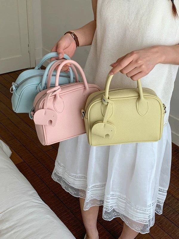 

2026 Korean Style Lychee Pattern Handbag, Summer New Style, Pillow Bag, Large Capacity Shoulder/Crossbody Bag