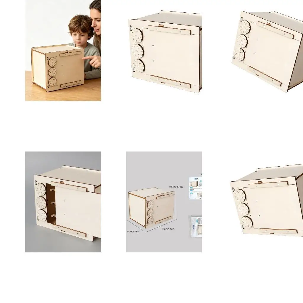 DIY Wooden Combination Lock Password Lock Project Box for Kids and Students  D2RC