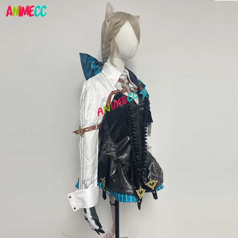 ANIMECC in magazzino XS-XL Lynette Cosplay Genshin Impact Costume parrucca fondotinta mago gioco Anime Halloween Party Outfit per le donne