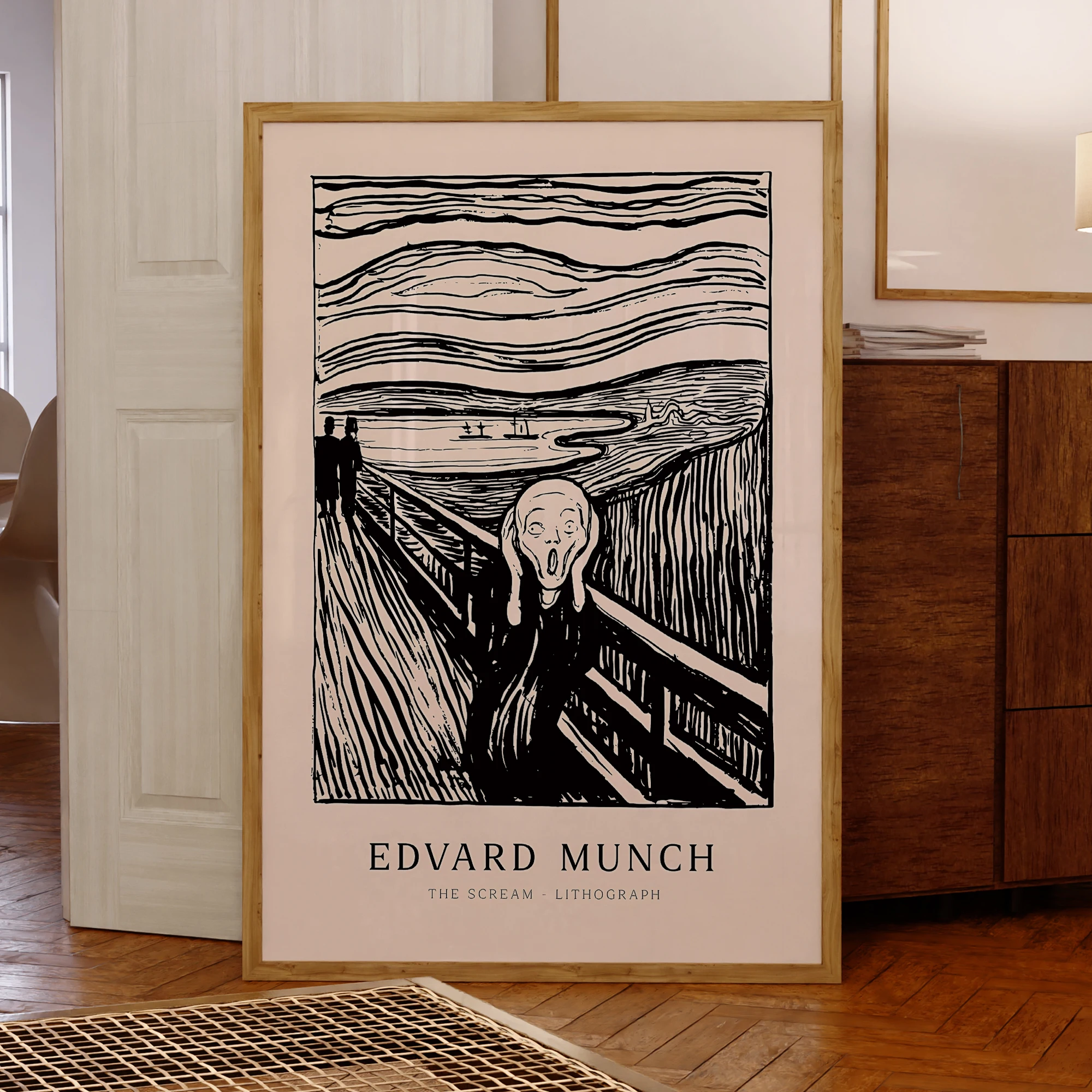 Modern Edvard Munch The Scream Lithograph Wall Art Prints Ca