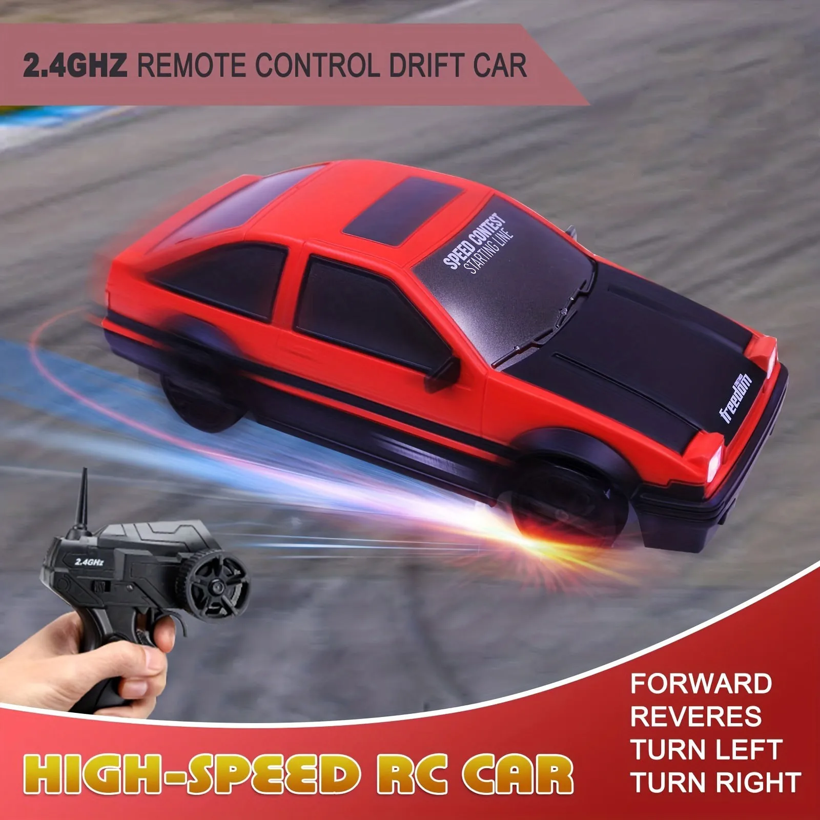 AE86 1: 24 Racing Drift CAR with Remote Control Toys RC Car Drift High-Speed Race 4WD 2.4G Electric Sports Vehicle Gifts