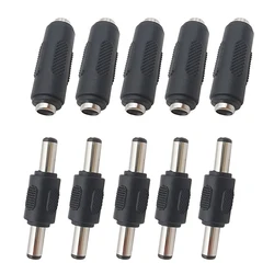 5.5mm*2.1mm DC Power Double Female to Female Plug Connector Male to Male Panel Mounting Jack Adaptor for CCTV