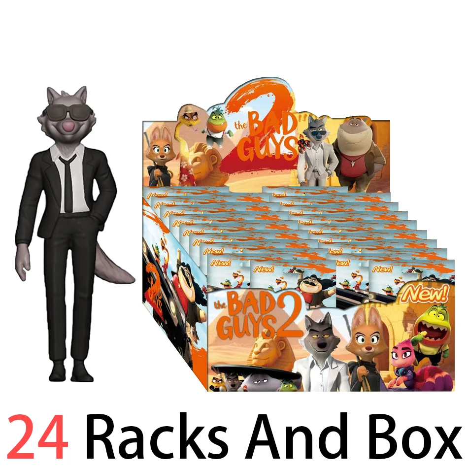 24Pcs Blind Box The Bad Guys Alliance Handmade Big Bad Wolf Greedy Snake Hot Selling Cartoon Anime Peripheral Doll Gift