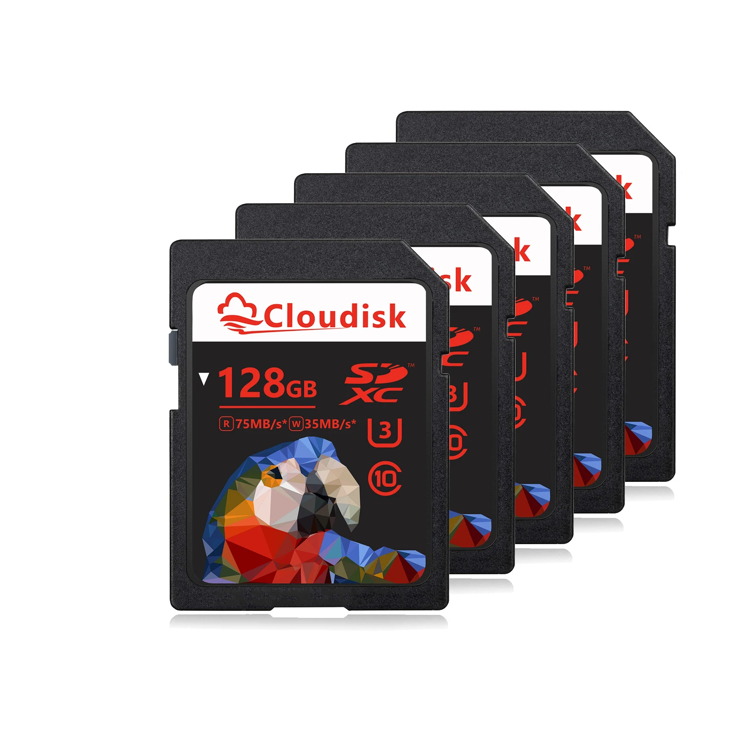 Cloudk-tarjeta SD de cámara para coche, tarjeta de memoria Flash de 32GB, 64GB, 128GB, SDXC U3 V30, 16GB, 8GB, 4GB, SDHC Class10 UHS-I, DV SLR, paquete de 5