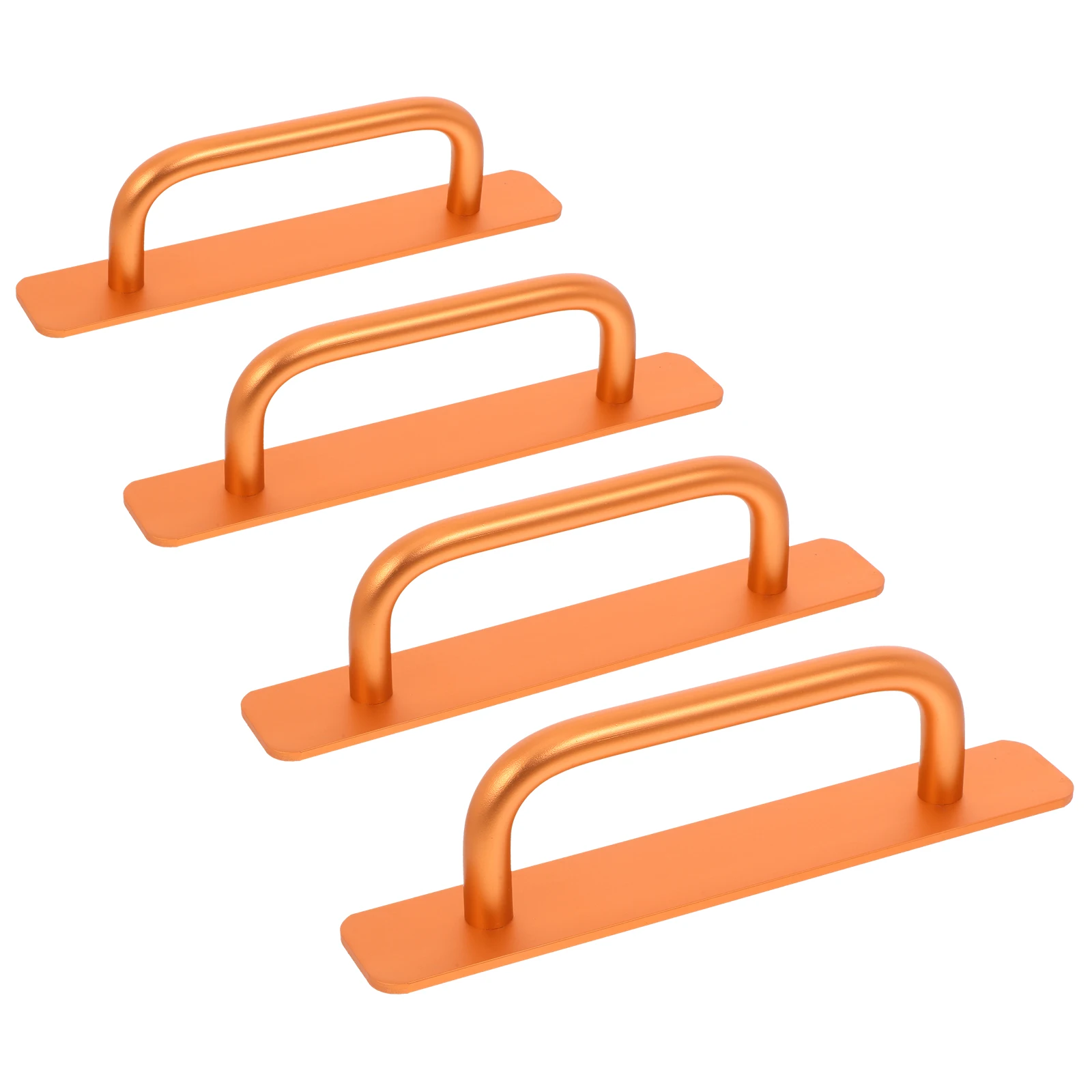 

4 Pcs Aluminum Alloy Handle Balcony Door Pulls Adhesive Cupboard Handles Cabinet for Kitchen Cabinets