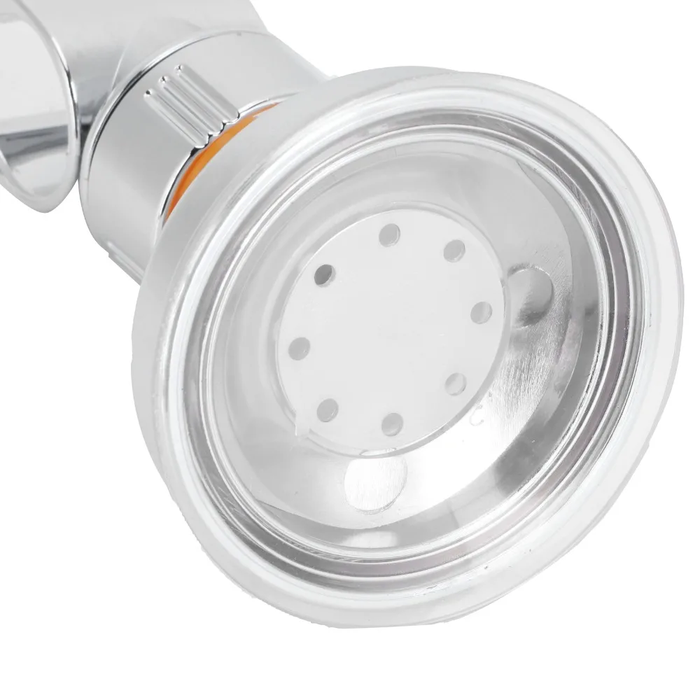 Suction Cup Mount Shower Head Holder Attachable Adjustable Angle Shower Head Support Base Silver Handheld Showerhead Bracket