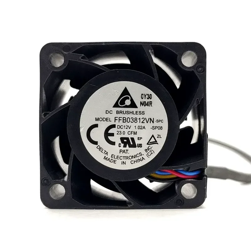 for Delta FFB03812VN 12V 1.02A 3828 3.8cm PWM Brute Force Boost Server Fan