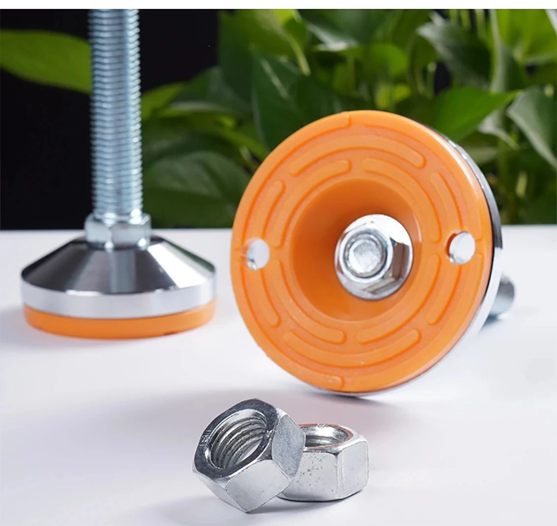 Support Foot Cup Galvanized Fixed Adjustable Rubber Feet With M12 M14 M16 M20 M24 M30 Screws For Table And Chair Leveling Feet