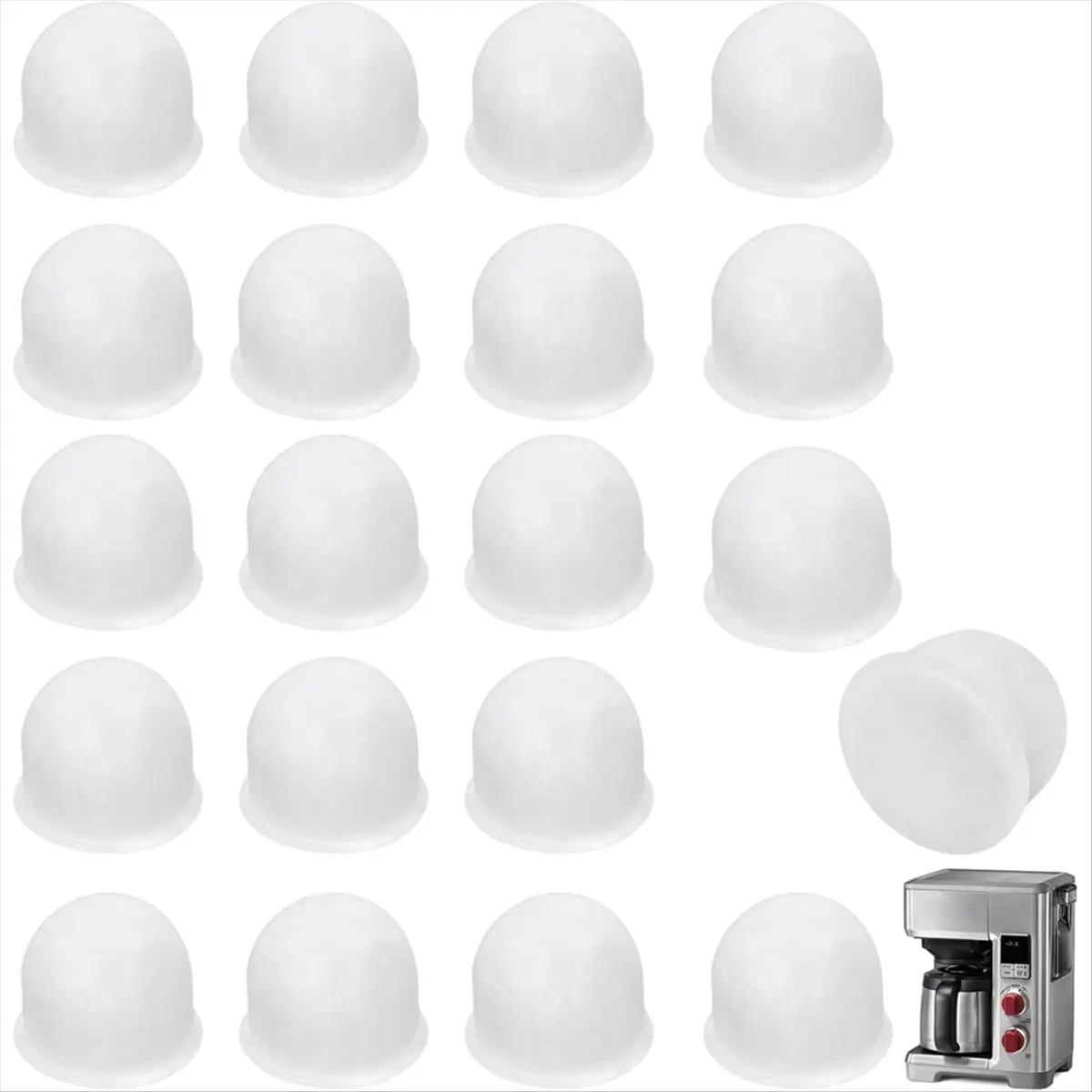 20PCS Coffee Maker Water Filter Pods for Wolf Gourmet Activated Carbon Filter Replacement for WGCM10
