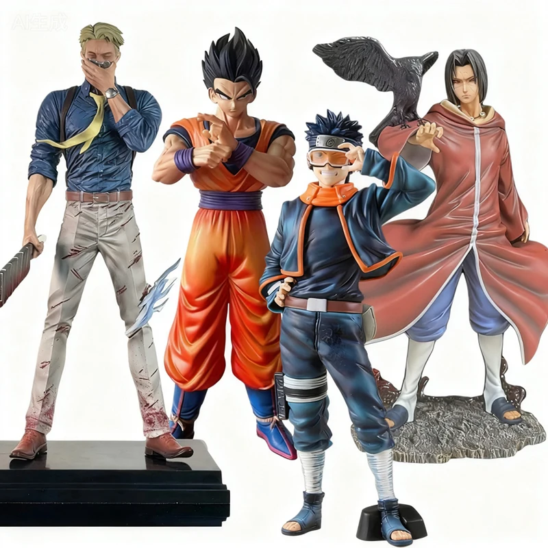 나루토 우치하 오비토 우치하 이타치 액션 피규어 손오공 주술회전 나나미 켄토 피규어 PVC 애니메이션 모델 컬렉션 장난감 선물