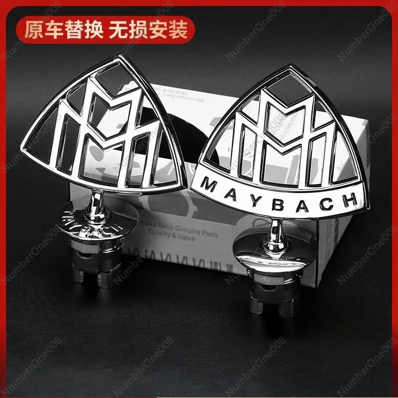 Suitable for Maybach Logo Kit S-class Rear Logo S480 Vertical  S560 S450 , Modified Front