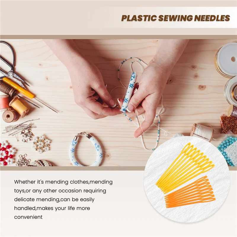 -A14E 18 шт. пластиковая пряжа для ручного шитья, гобеленовые иглы для штопки, 9,3 см, 7 см, каждый по 9 шт.