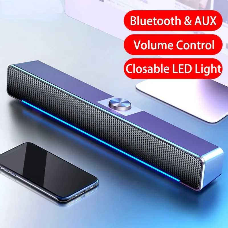 NEW 2023 LED TV Sound Bar AUX Wired Wireless Bluetooth Speaker Home Theater System Surround SoundBar for TV PC Computer Speakers