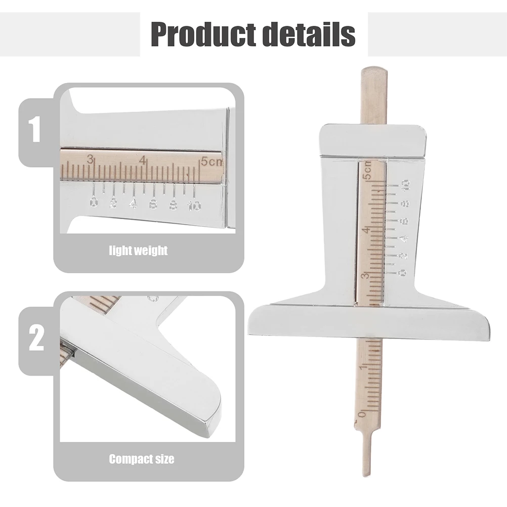 

2pcs Tire Depth Gauge Tool for Car Stainless Steel Measuring Instrument Tread Depth Tester Auto Maintenance Accessories