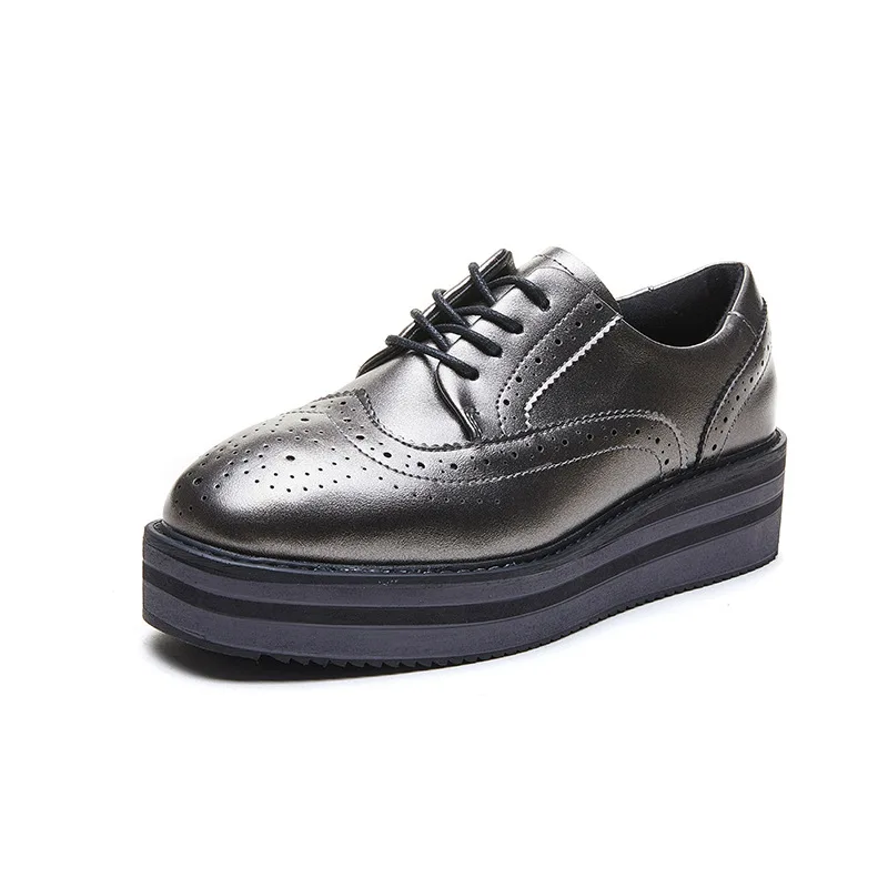 

Кроссовки на толстой подошве в японском стиле, весна-осень 2023, новые непромокаемые туфли на платформе, женские маленькие кожаные туфли в британском стиле