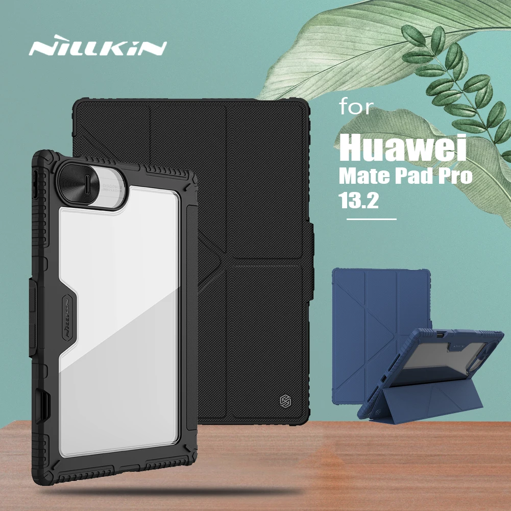 

Nillkin для Huawei Mate Pad Pro 13,2 2023, кожаный чехол-бампер, защитный чехол для камеры Pro, многоугольный складной защитный чехол