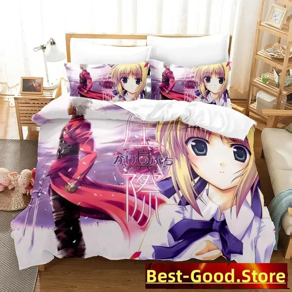 3D Print Anime FateStay Night Unlimited Blade Works Bedding Set Cartoon Anime three-piece set Adult Kid Bedroom Duvetcover Sets