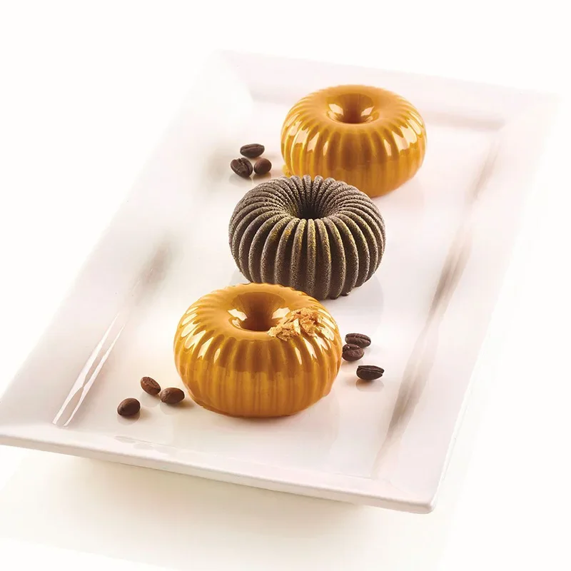 Mini Donuts Dessert Silicone Mold 3D Dense Loop Chocolates Cake Art Mould Mousse Baking Pastry Silikonowe Moule Cake Decoration