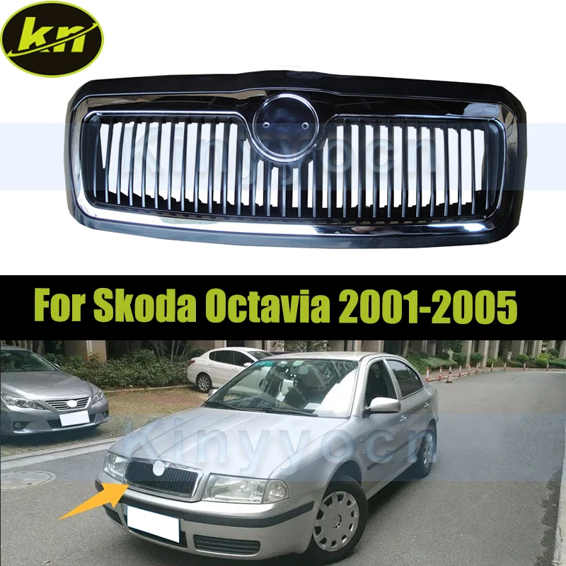 

Car Front Bumper Grill Mask Radiator Grille For Skoda Octavia 2001-2005 Car Front Bumper Mesh Grille
