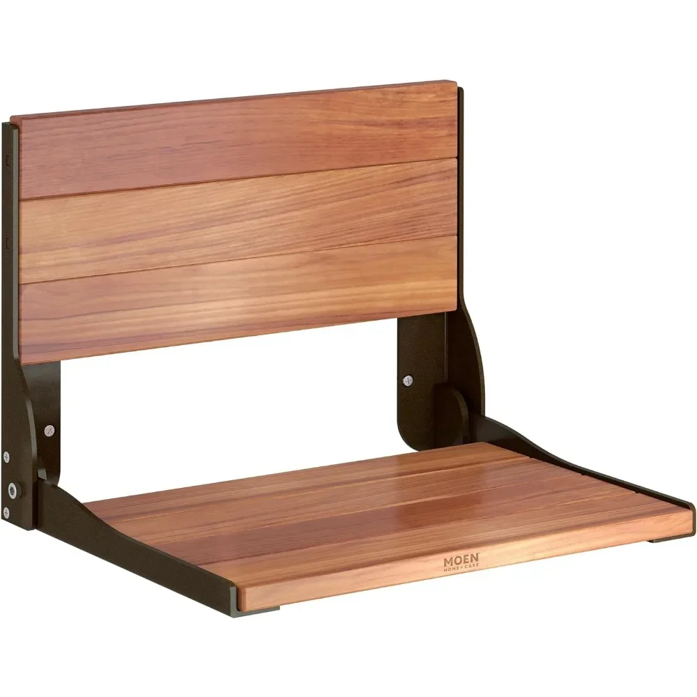 

Настенное складное сиденье для душа Old World из бронзы и тикового дерева, алюминиевое складное сиденье для душа, настенное кресло для душа