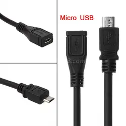 Micro USB Female to Male Data Sync Extension Cable Cord for samsung Android Mobile Phone Tablet 0.3m/1m/2m/3m/5m