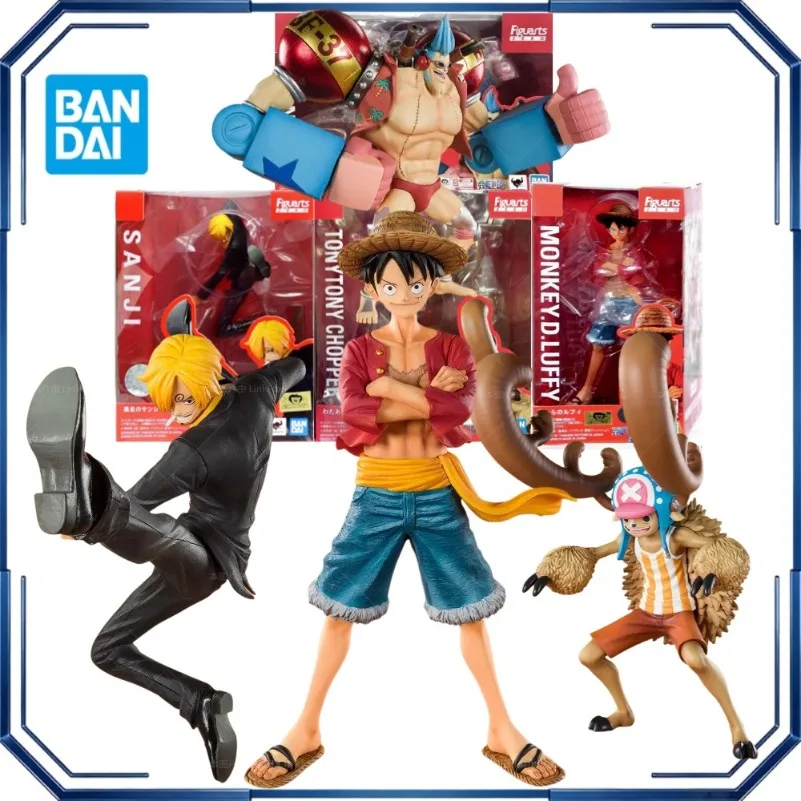 Figuras de Acción Bandai ZERO de Monkey D. Luffy, Sanji, Tony Tony Chopper y Franky, Modelo de Anime ONE PIECE, Colección de Juguetes Coleccionables