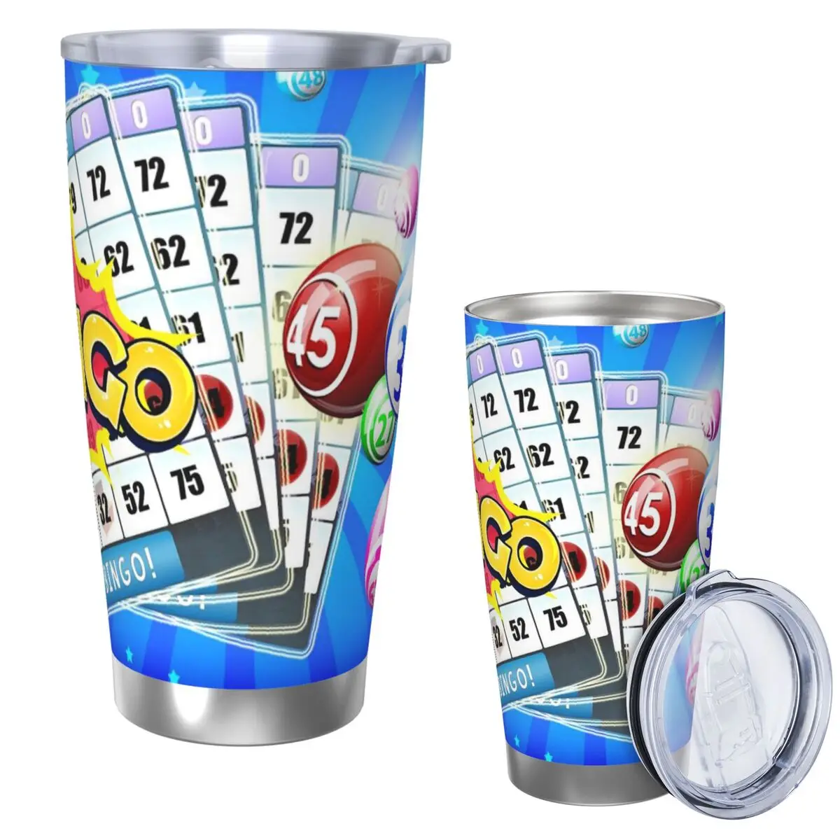 

Игра Bingo Queen Player Стакан из нержавеющей стали с вакуумной изоляцией, термохолодные чашки, соломинки с крышкой, 20 унций