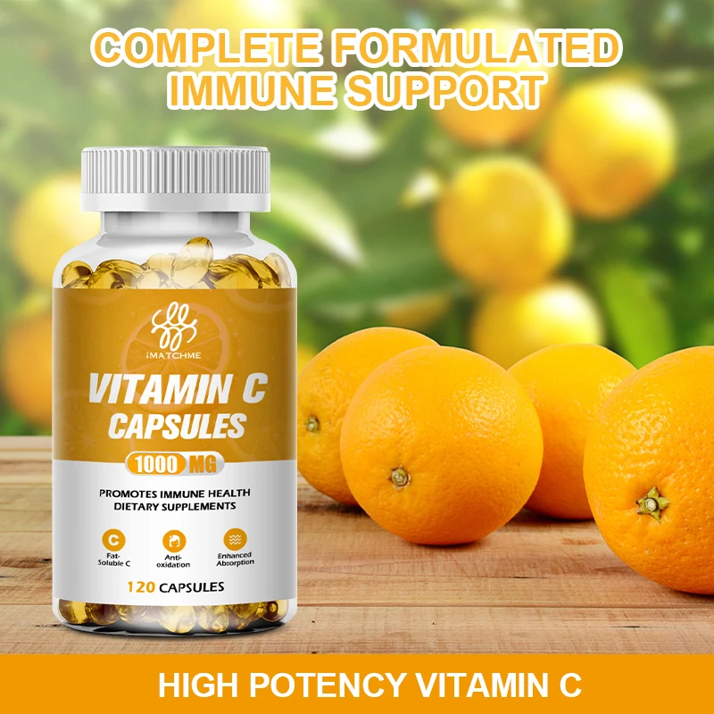 High Absorption Vitamin C 1,000mg - Supports Immune System Non-GMO, Gluten Free Supplement