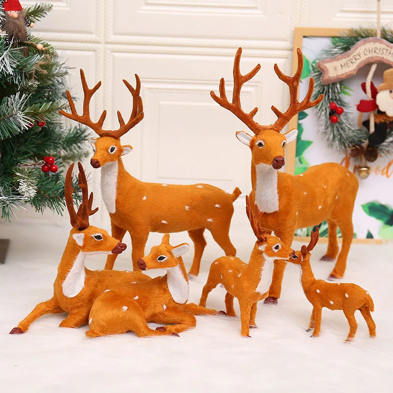 

Christmas Deer Sika Deer Ornament Christmas Small Gift Simulation Elk Ornament Props