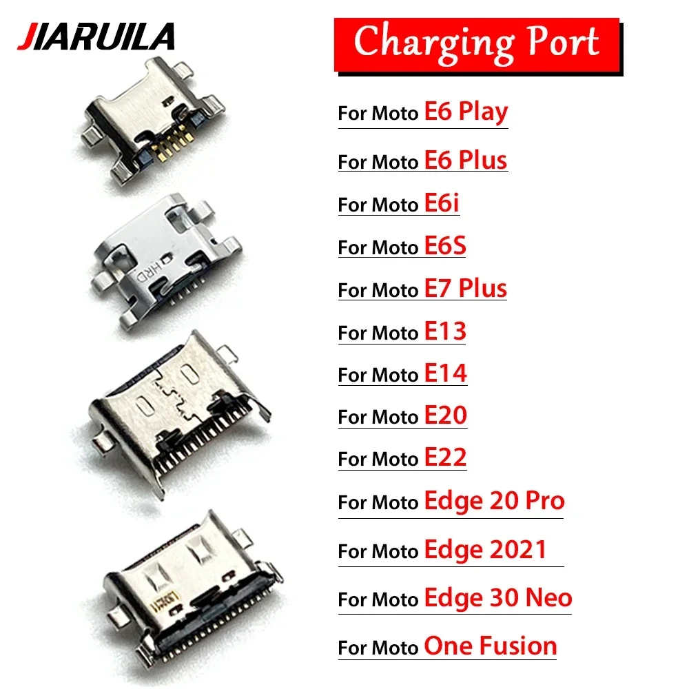 10 Pcs USB Charging Board Port For Moto E6 Play E6 Plus E6i E6S E7 Plus E13 E14 E20 E22 Edge 20 Pro Edge 30 2021 One Fusion