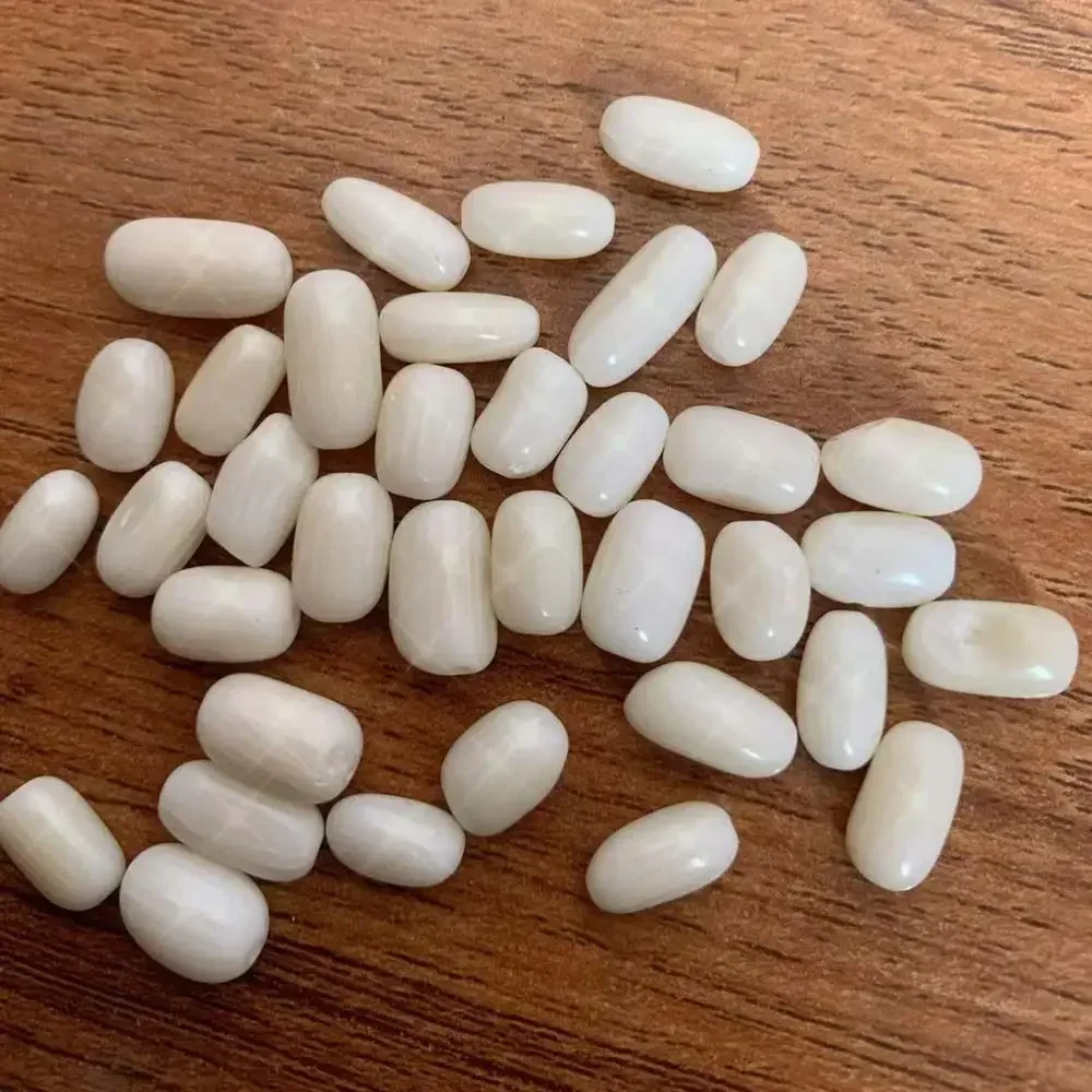 7-8x10-14mm Natural White Coral Gem Stone Column Drum Loose Beads for Jewelry Making DIY Bracelet Necklace 15\