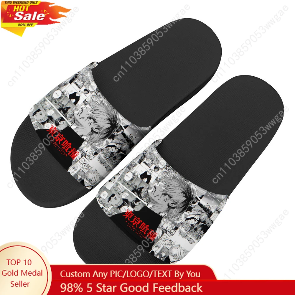 

Tokyo Ghoul Sandals Home Slipper Water Shoe Mens Womens Teenagers Sandal Bathroom Beach Pool Fashion Custom Made Summer Slippers