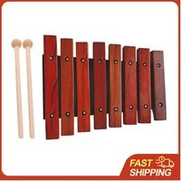 Xilófono de Madera de 8 Notas, Instrumento Musical con 2 Mazos de Madera, Xilófono Pequeño de Madera de Abedul y Pino, Instrumento de Percusión