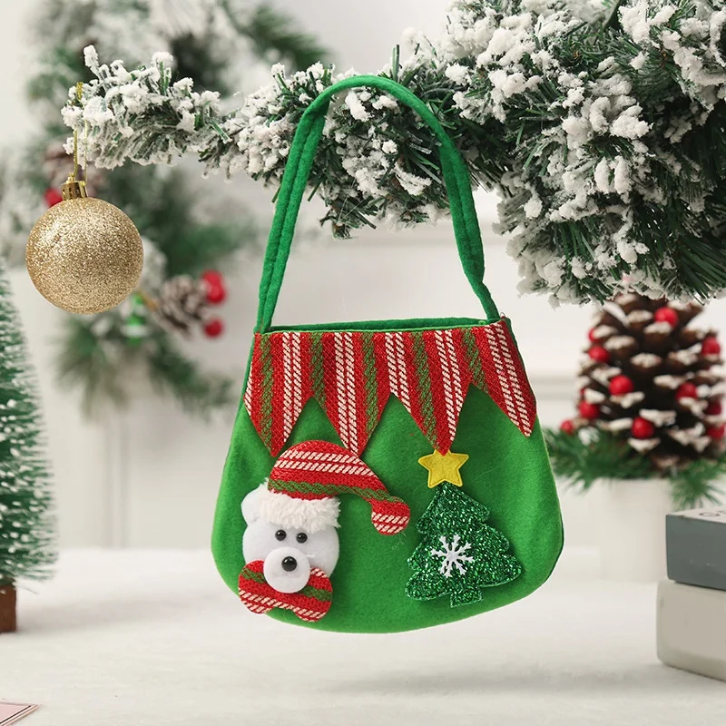 Christmas Kid Gifts Bags Xmas Treat Bag Christmas Candy Gift Bag Cartoon Storage Bags Christmas Candy Bag Durable image 4