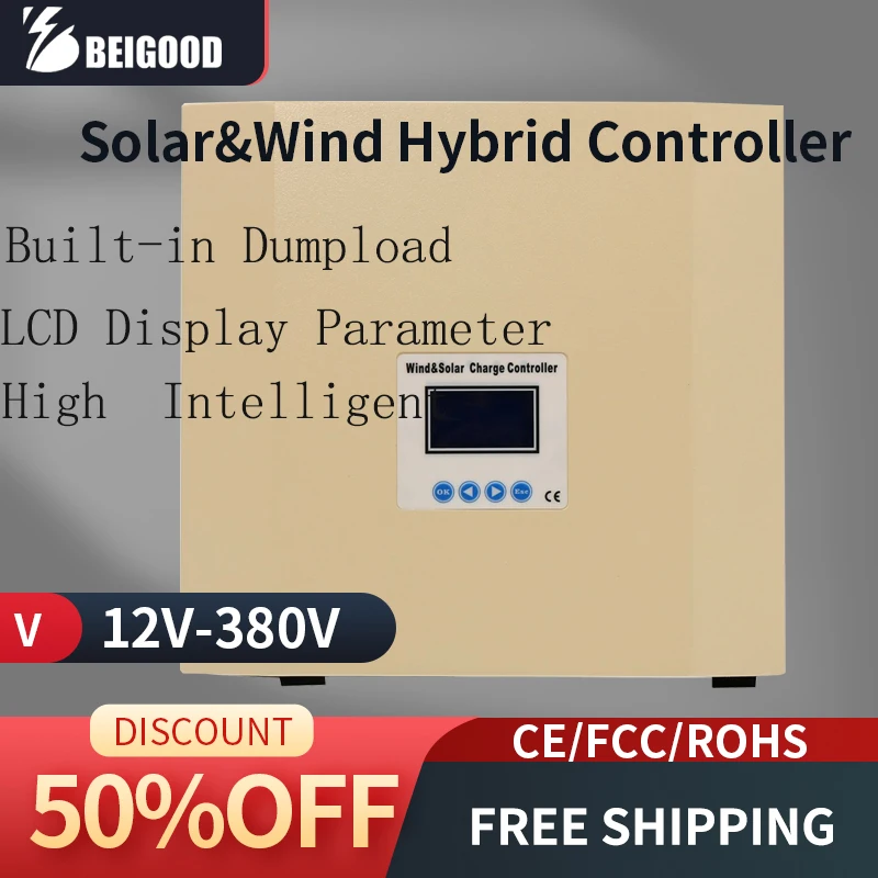 High Efficiency MPPT Hybrid Controller for 8000W Wind Turbine 8000W Solar Panels Regulator with Dump Load Charger