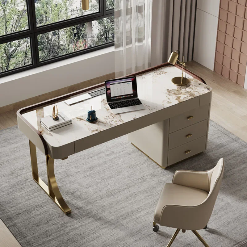 

Study Table Computer Desks Gaming Office Executive White Desk Writing Setup Wooden Escritorio Con Cajones Office Furniture