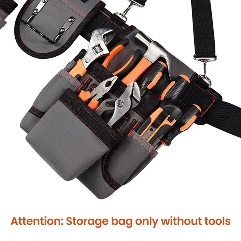 Suspender Tool Belt With Pouches Portable Large Capacity Gardening Tool Bag Electrician Tool Bag Strap Belt