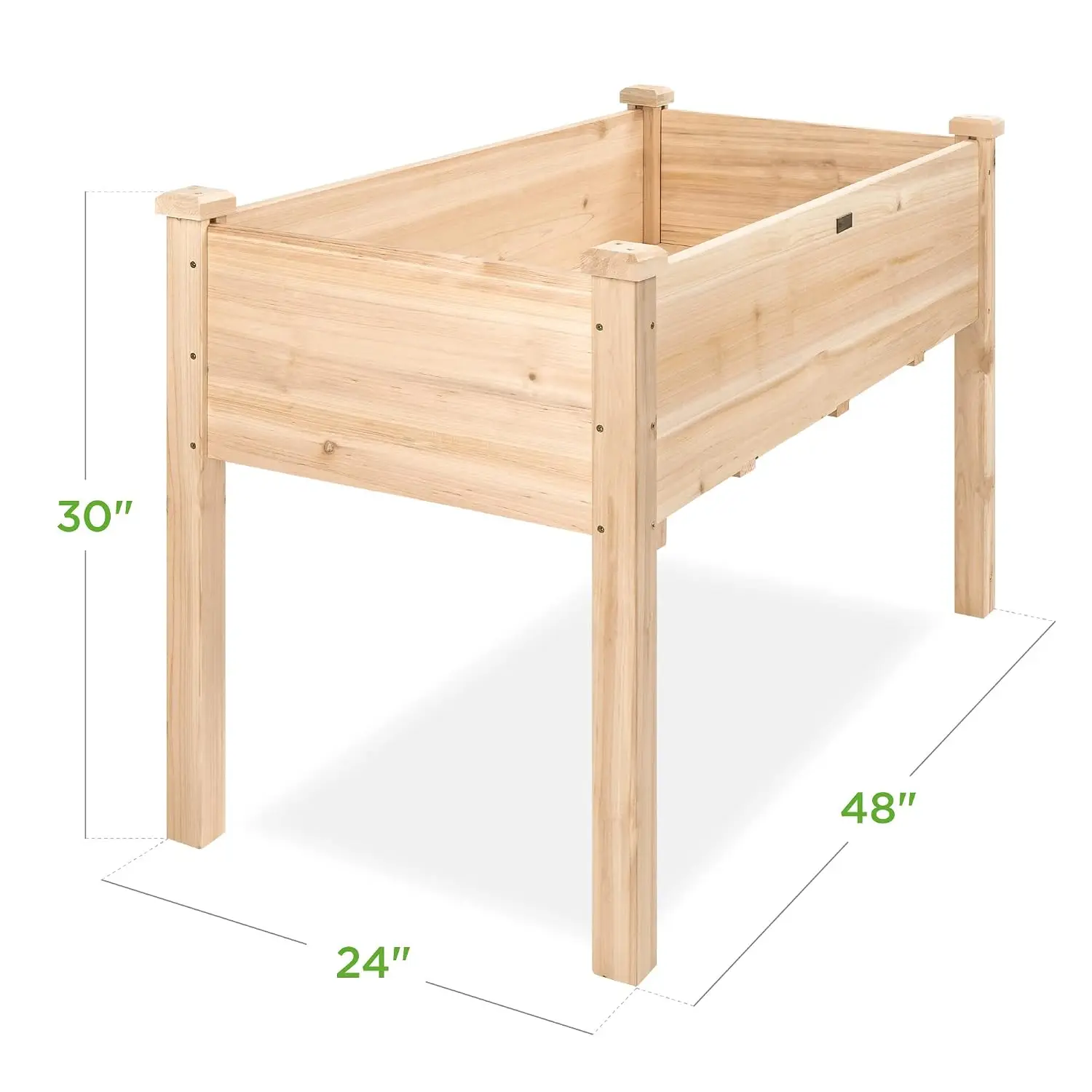 48 x 24 x 30 Inches Raised Garden Bed, Elevated Wood Planter Box Stand for Backyard, Patio, Balcony with Bed Liner,, Customized