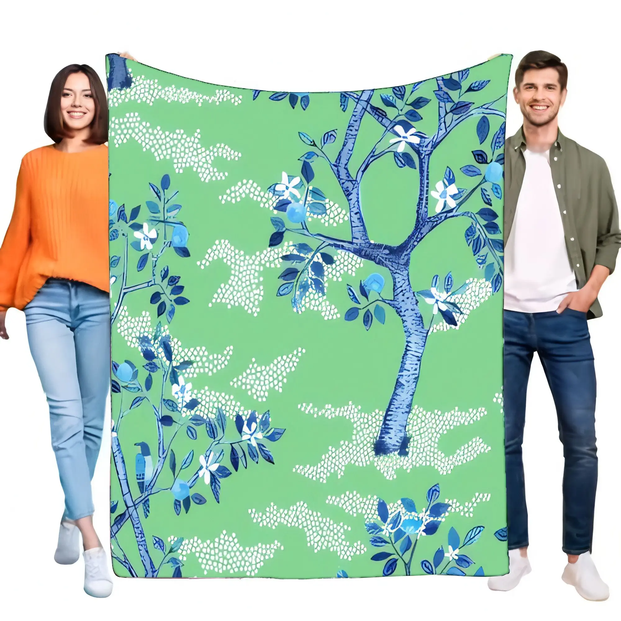Stylish Tree Pattern Throw Blanket Soft Cozy Lightweight Sofa Bed Home Decor Perfect Gift for Any Occasion