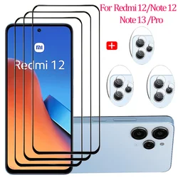 Redmi 12 Verre Pour Xiaomi Redmi Note 13 Pro 5G Glass Redmi Note13 Verre trempé Redmi Note 12 Pro Plus Protecteur d'écran Redmi Note 12S Film original pour téléphone Redmi12 Vitre pour façade