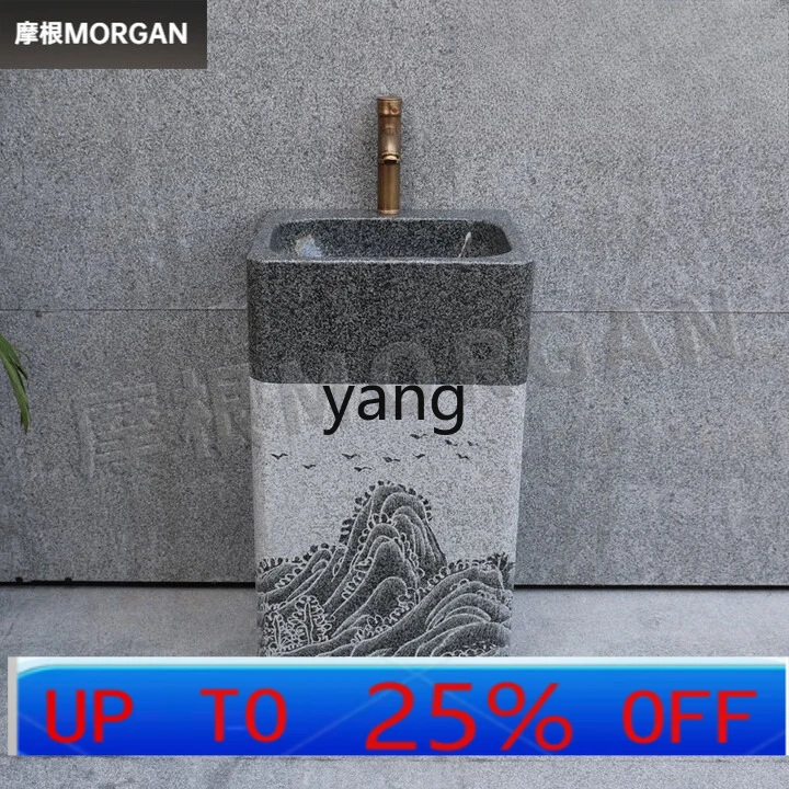 

LTT natural granite villa garden outdoor column basin platform