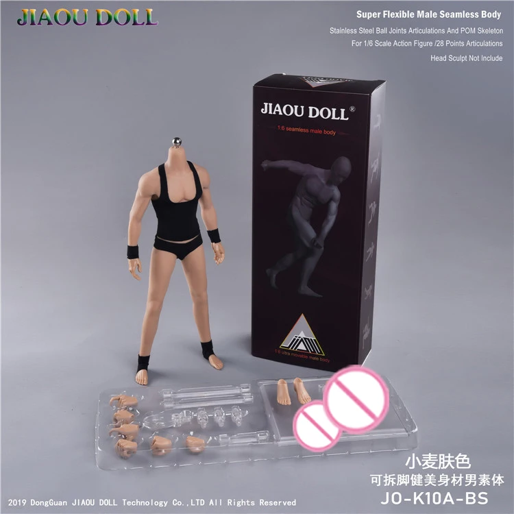 JIAOU دمية JOK-10A-YS/JOK-10A-BS/JOK-10A-PS 1/6 مقياس العضلات الذكور عمل الشكل 12 ''دمى الجسم سلس نموذج لجمع