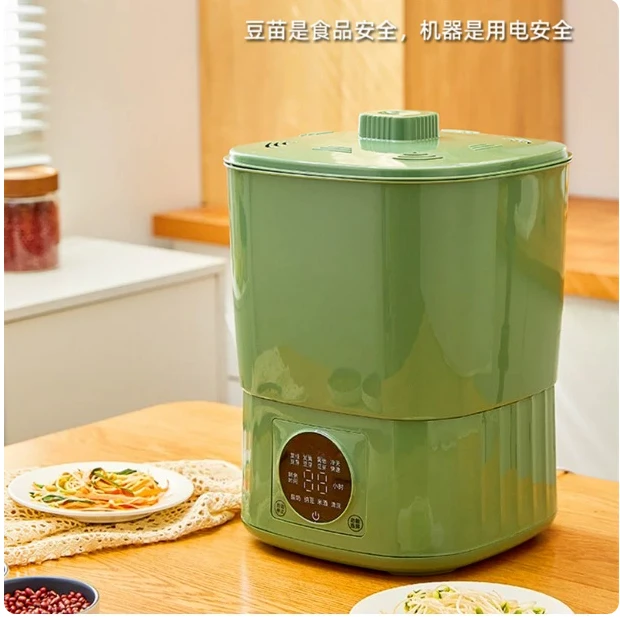 Intelligent Bean Sprouts Maker Thermostat Green Vegetable Seeds Growth Bucket Automatic Electric Sprout Buds Germinator Machine