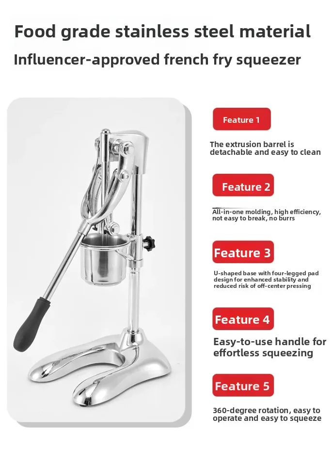 Long press French fries extruder Super long press French fries machine Manual making machine