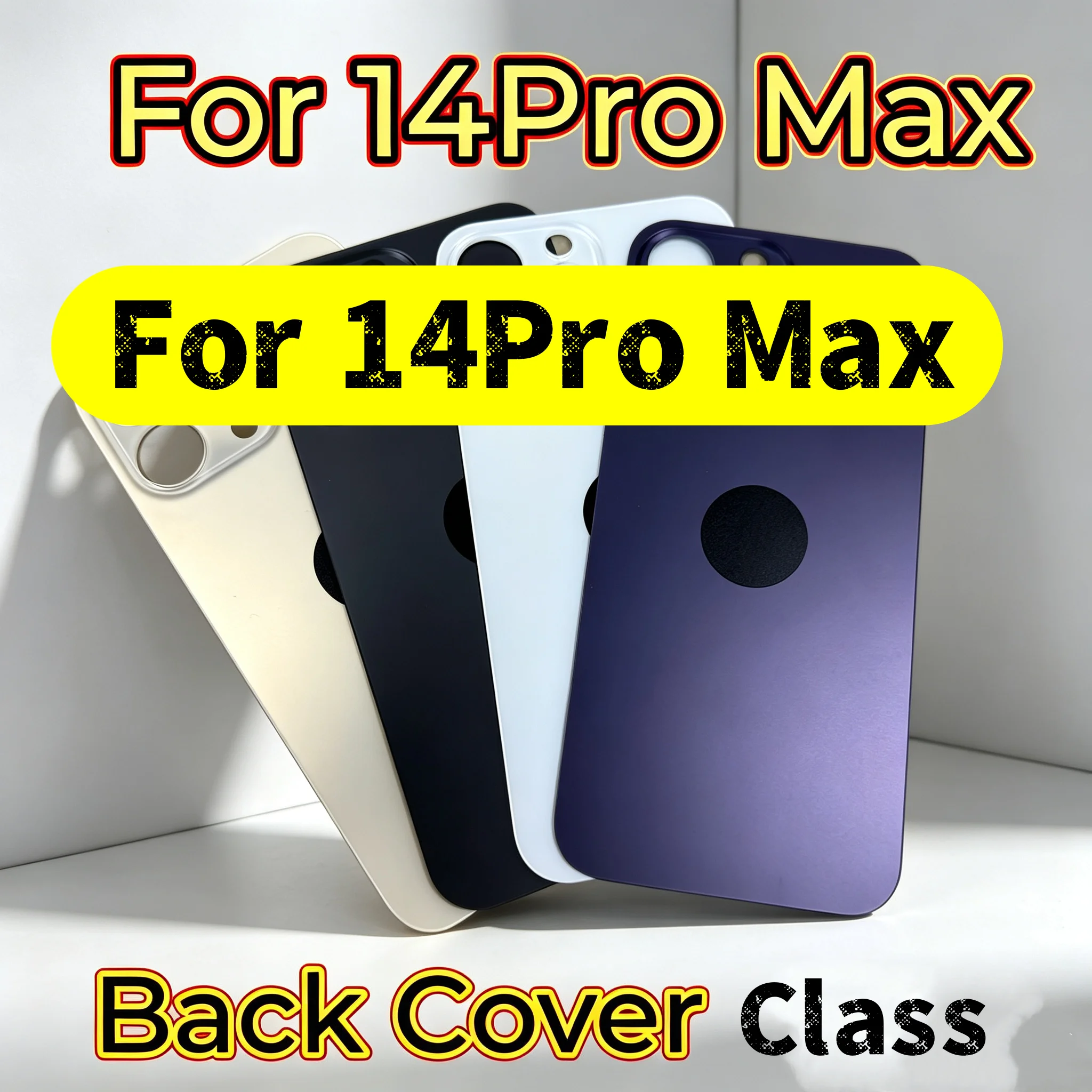 1Pcs Rear Back Cover Glass For iPhone 14 Pro Max Replacement Housing Shell Repair Parts For iPhone14PM Rear Glass Panel