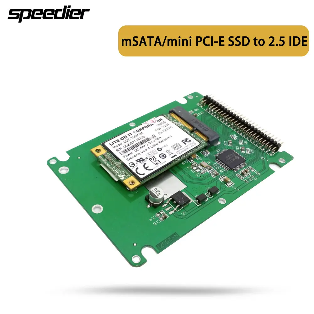 MSATA Mini PCI-E SSD to 2.5 Inch IDE Interface Adapter Card with HDD Enclosure Solid State Drives Compatibility