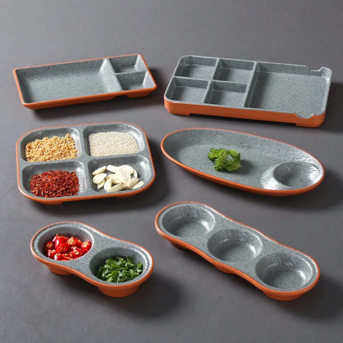 

Zml tableware plate commercial hot restaurant side plate buffet barbecue restaurant compartment dipping sauce seasoning plate