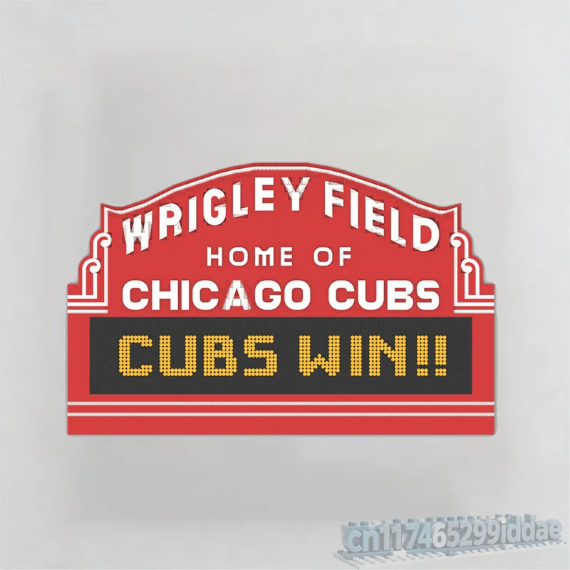2616PCS Vintage Baseball Stadium Marquee Building Blocks Sports Wall Sign Model DIY Assembly Creative Display Collection Gifts