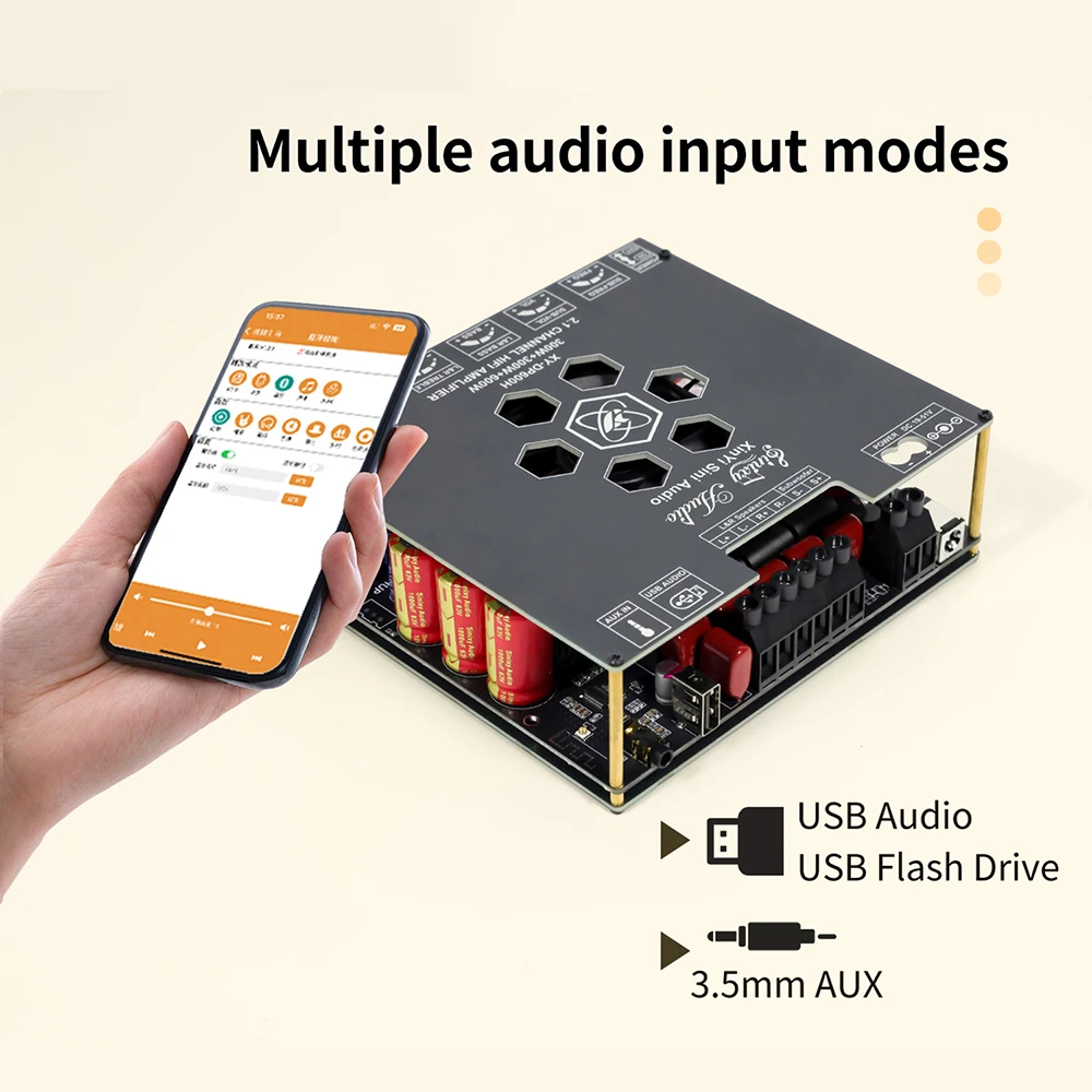 DP600H Bluetooth Digitaler Audioverstärker 300W X 2 + 600W TPA3255 Chip Weitspannungseingang DIY Heimkino-Lautsprechersystem – Detail 7